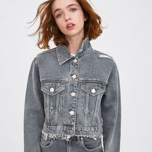 ZARA CROPPED AUTHENTIC DENIM JACKET